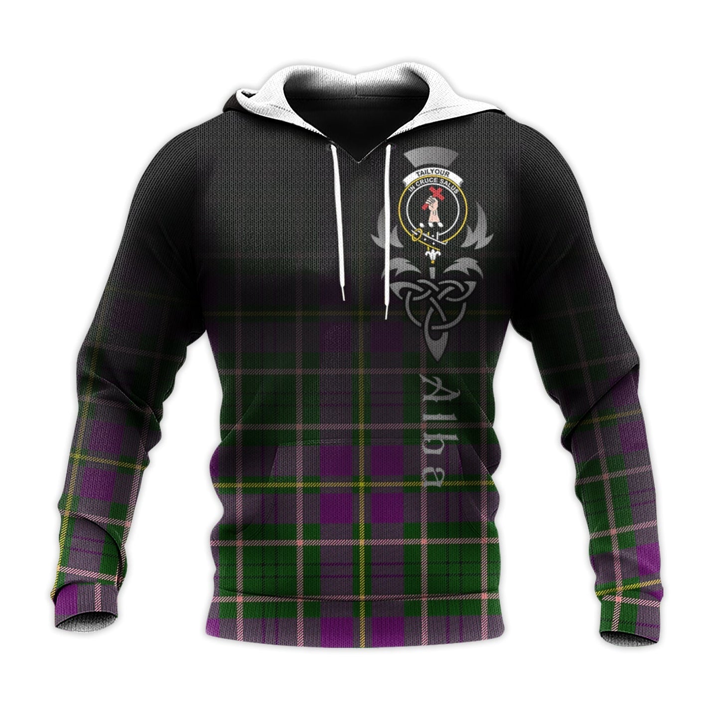 Printivon Taylor Tartan Crest Alba Celtic Hoodie