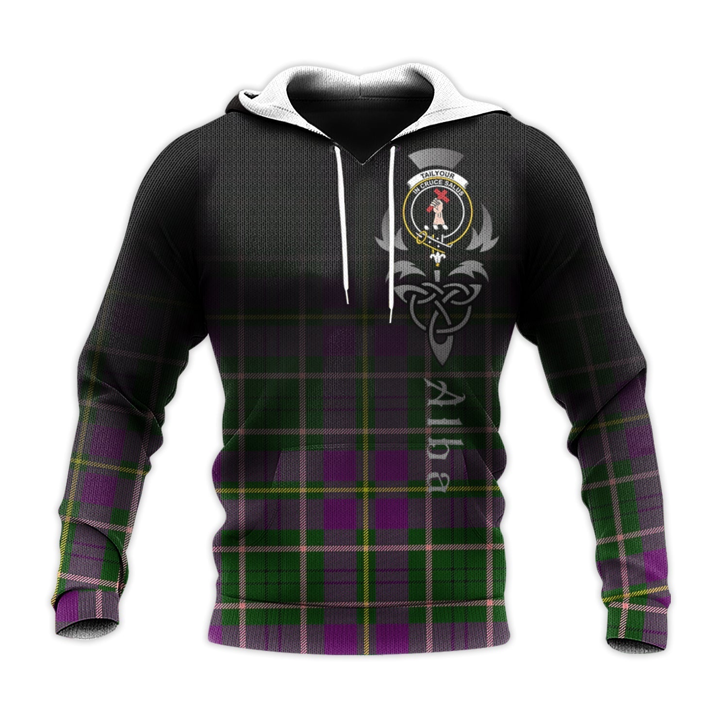 Printivon Taylor Tartan Crest Alba Celtic Hoodie