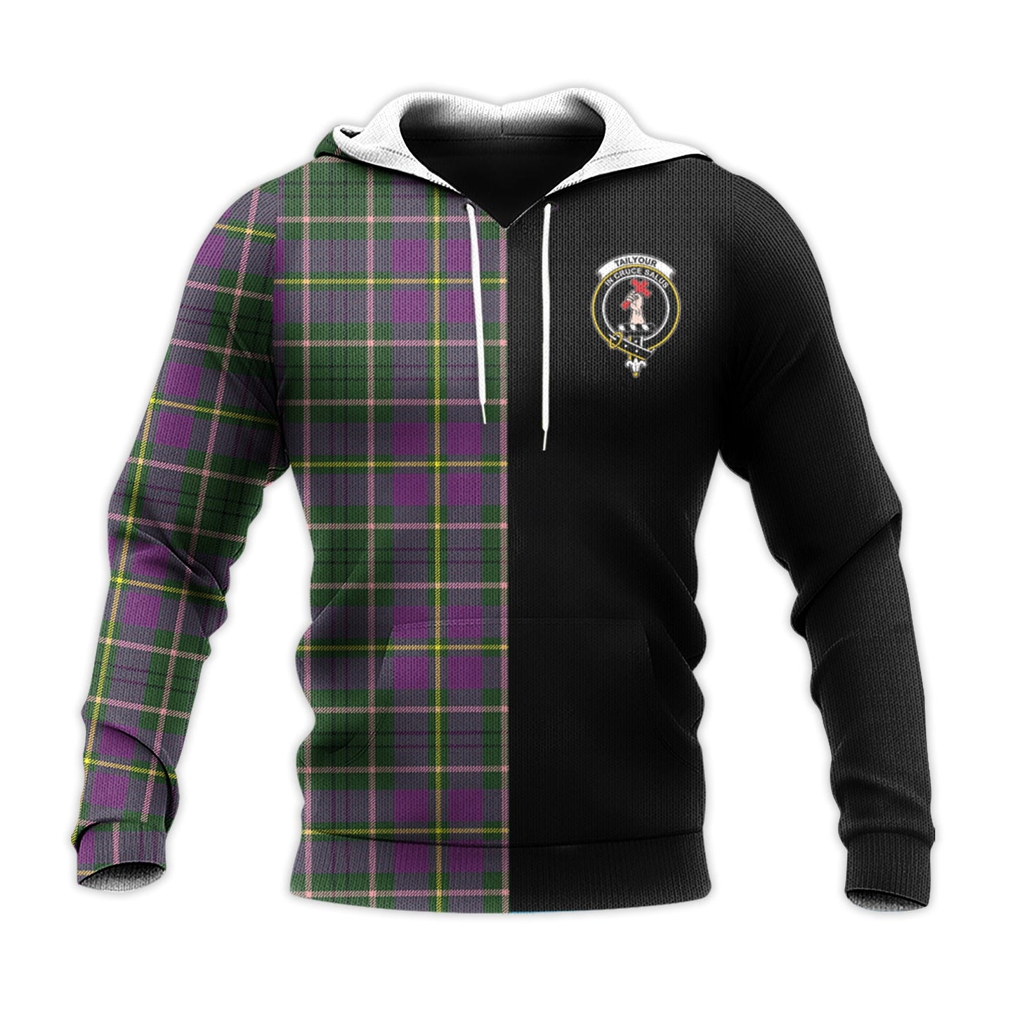 Printivon Taylor Tartan Personalize Half Hoodie