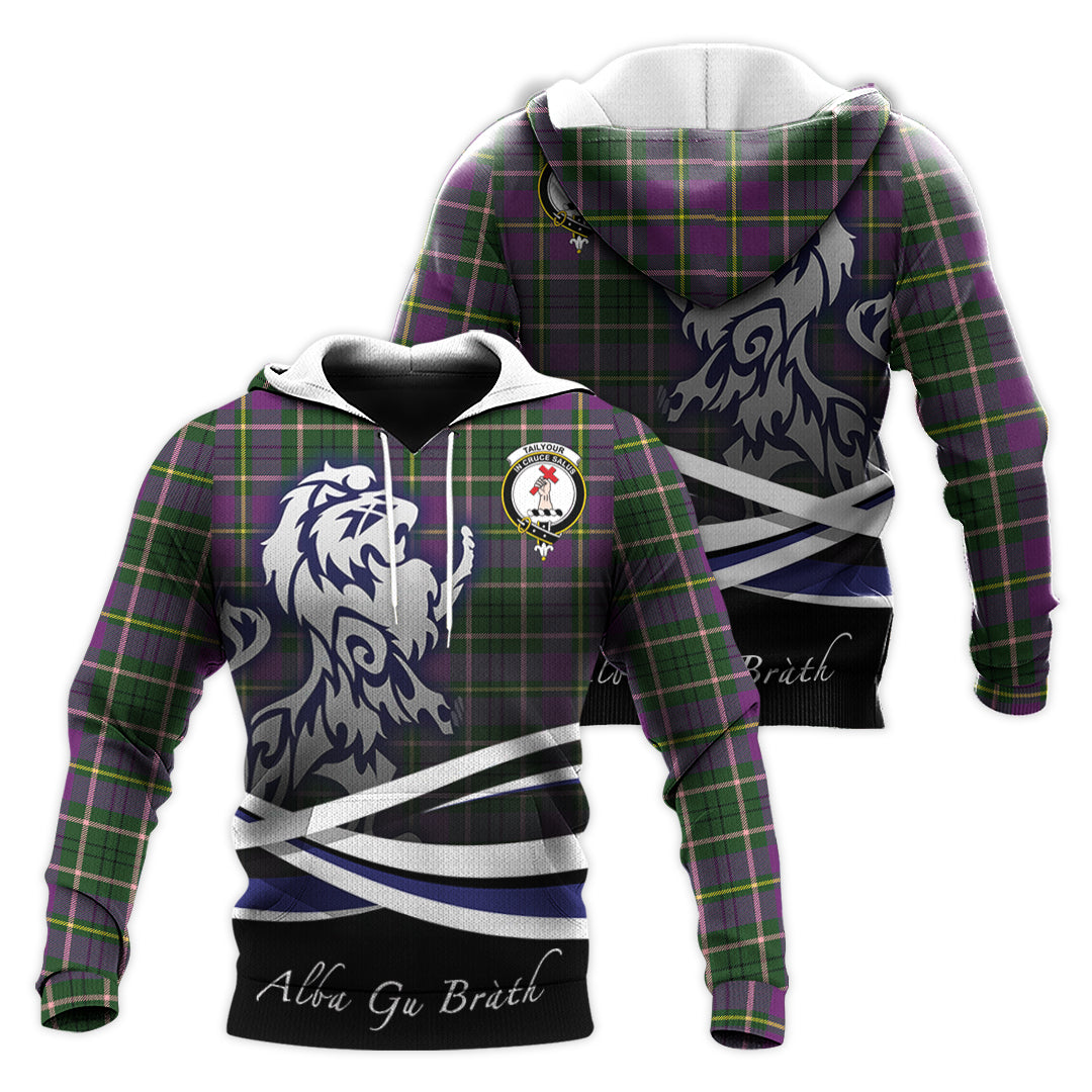 Printivon Taylor Tartan Scottish Lion Hoodie
