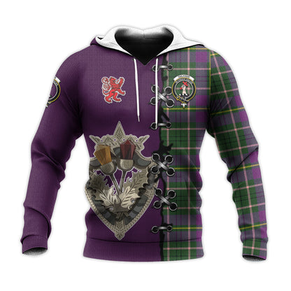 Printivon Taylor Tartan Hoodie Lion Rampant And Celtic Thistle Style