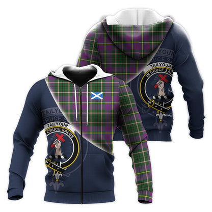 Printivon Taylor Tartan Scottish Crest Hoodie