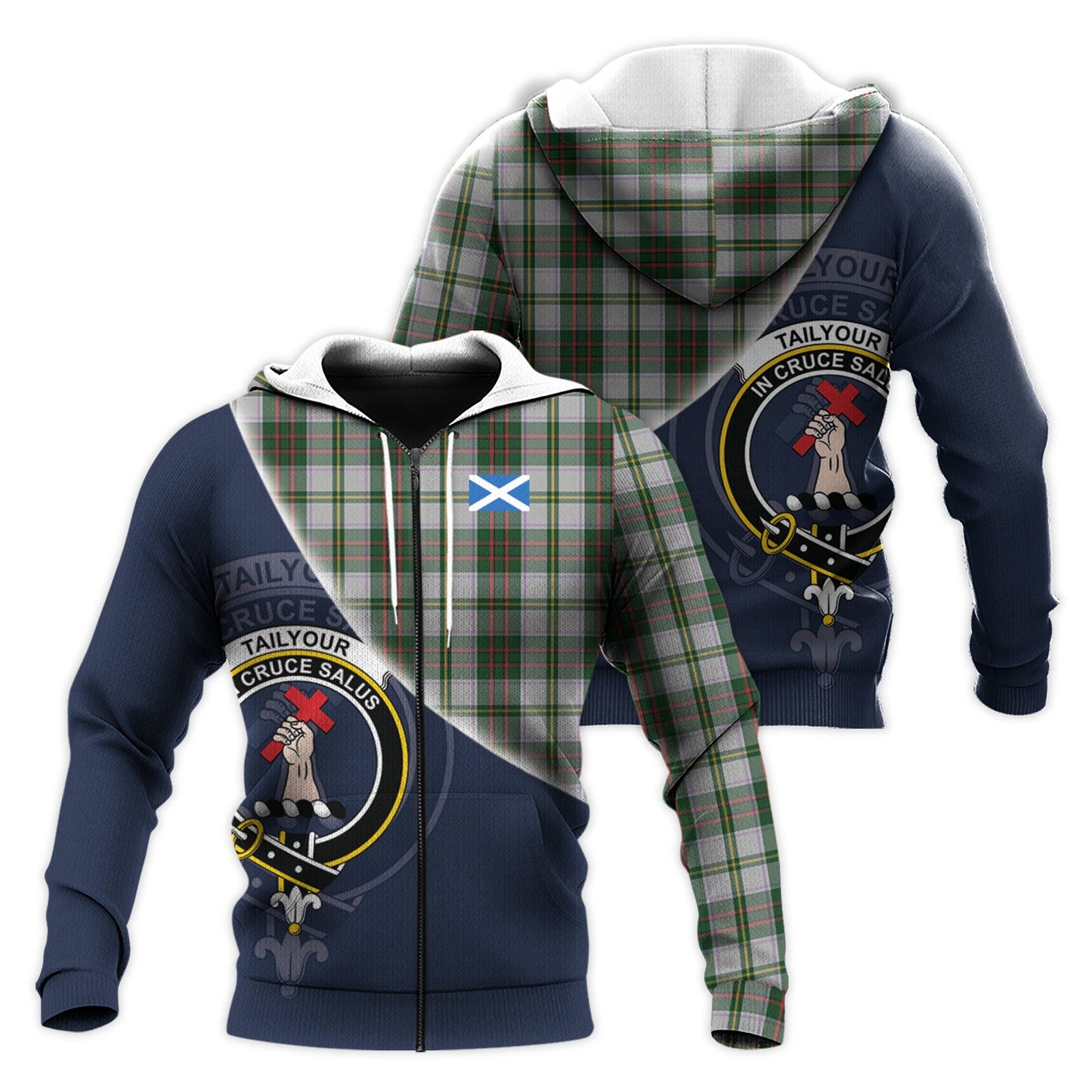 Printivon Taylor Dress Tartan Scottish Crest Hoodie