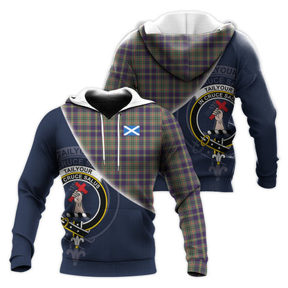 Printivon Taylor Weathered Tartan Scottish Crest Hoodie