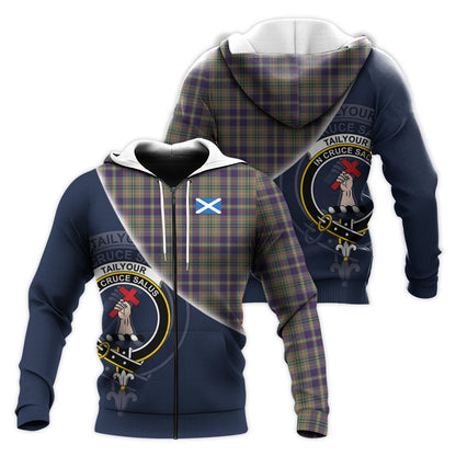 Printivon Taylor Weathered Tartan Scottish Crest Hoodie