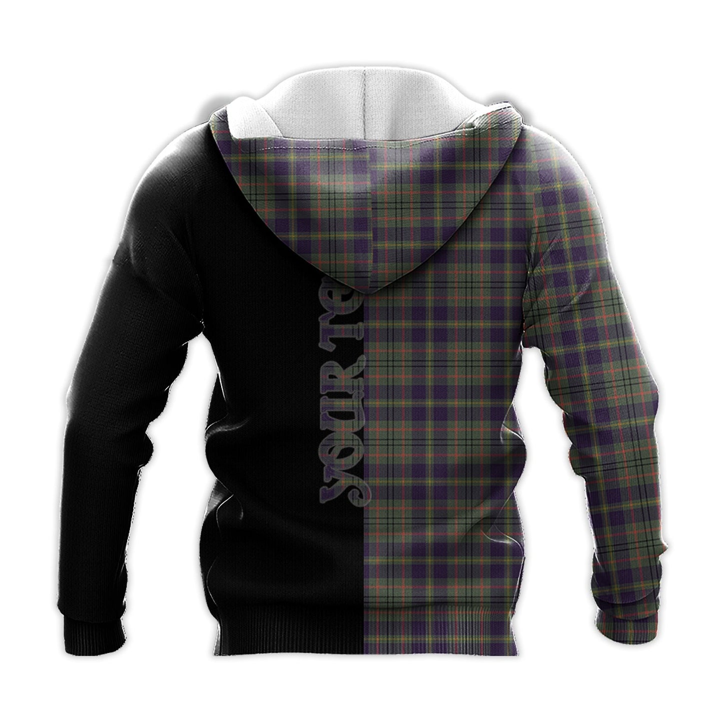 Printivon Taylor Weathered Tartan Personalize Half Hoodie