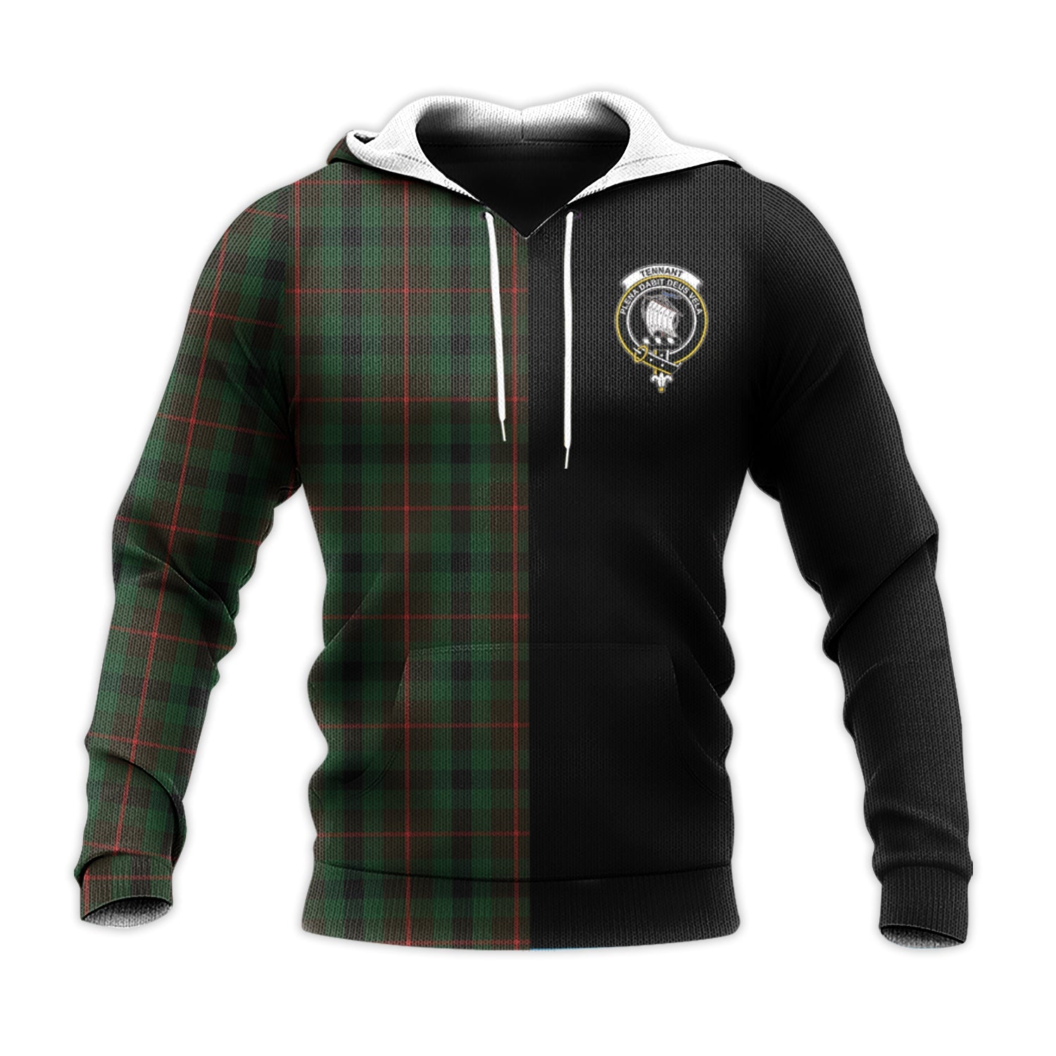 Printivon Tennant Tartan Personalize Half Hoodie