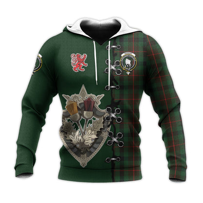 Printivon Tennant Tartan Hoodie Lion Rampant And Celtic Thistle Style