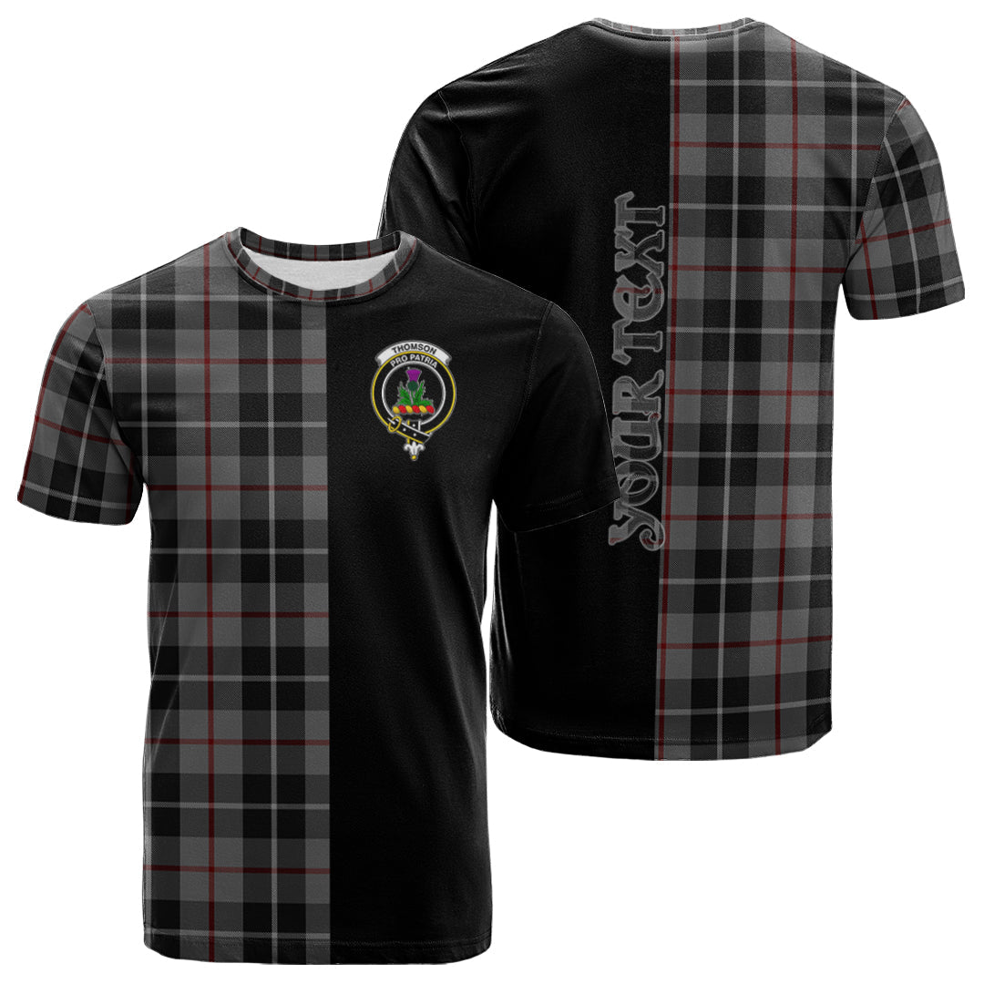 Printivon Thompson Grey Tartan Personalize Half T shirt