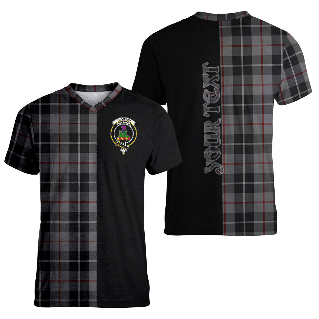Printivon Thompson Grey Tartan Personalize Half T shirt
