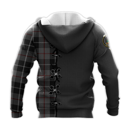 Printivon Thompson Grey Tartan Hoodie Lion Rampant And Celtic Thistle Style