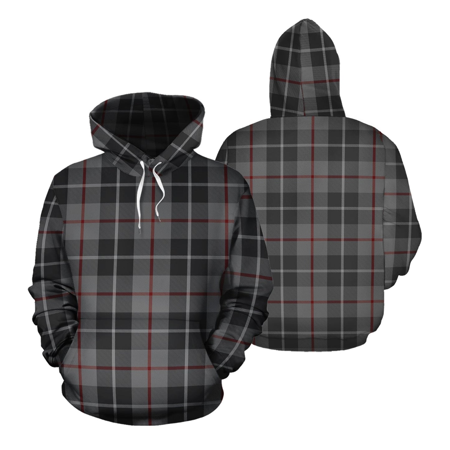 Printivon Thompson Grey Tartan Hoodie