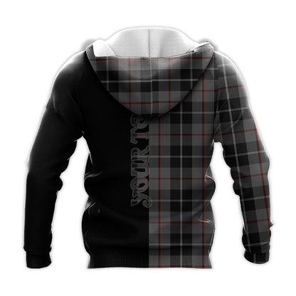 Printivon Thompson Grey Tartan Personalize Half Hoodie