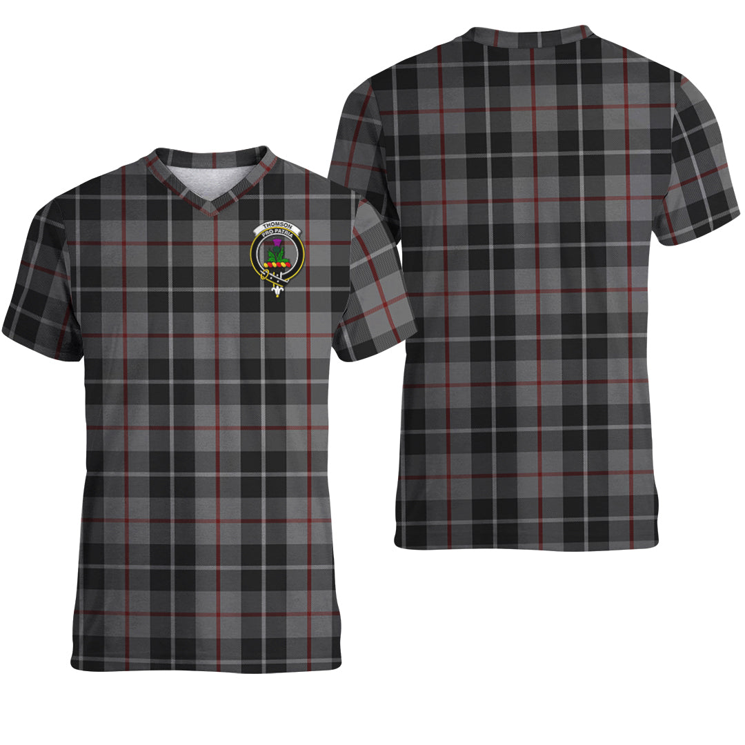 Printivon Thompson Grey Tartan T Shirt