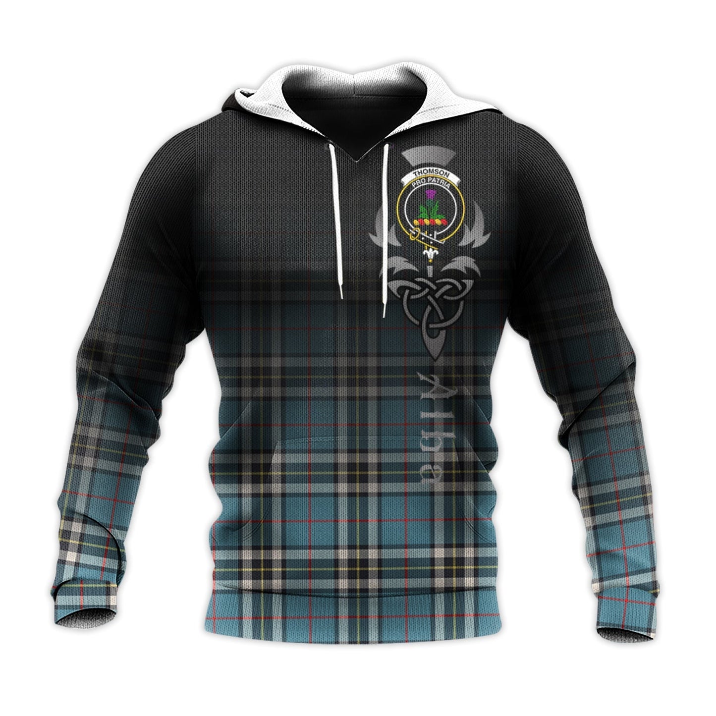 Printivon Thomson Tartan Crest Alba Celtic Hoodie