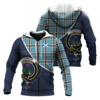 Printivon Thomson Tartan Scottish Crest Hoodie