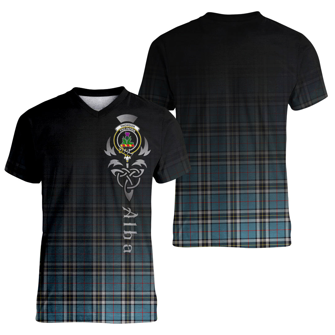 Printivon Thomson Tartan Crest Alba Celtic T Shirt