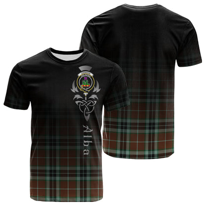 Printivon Thomson Hunting Modern Tartan Crest Alba Celtic T Shirt