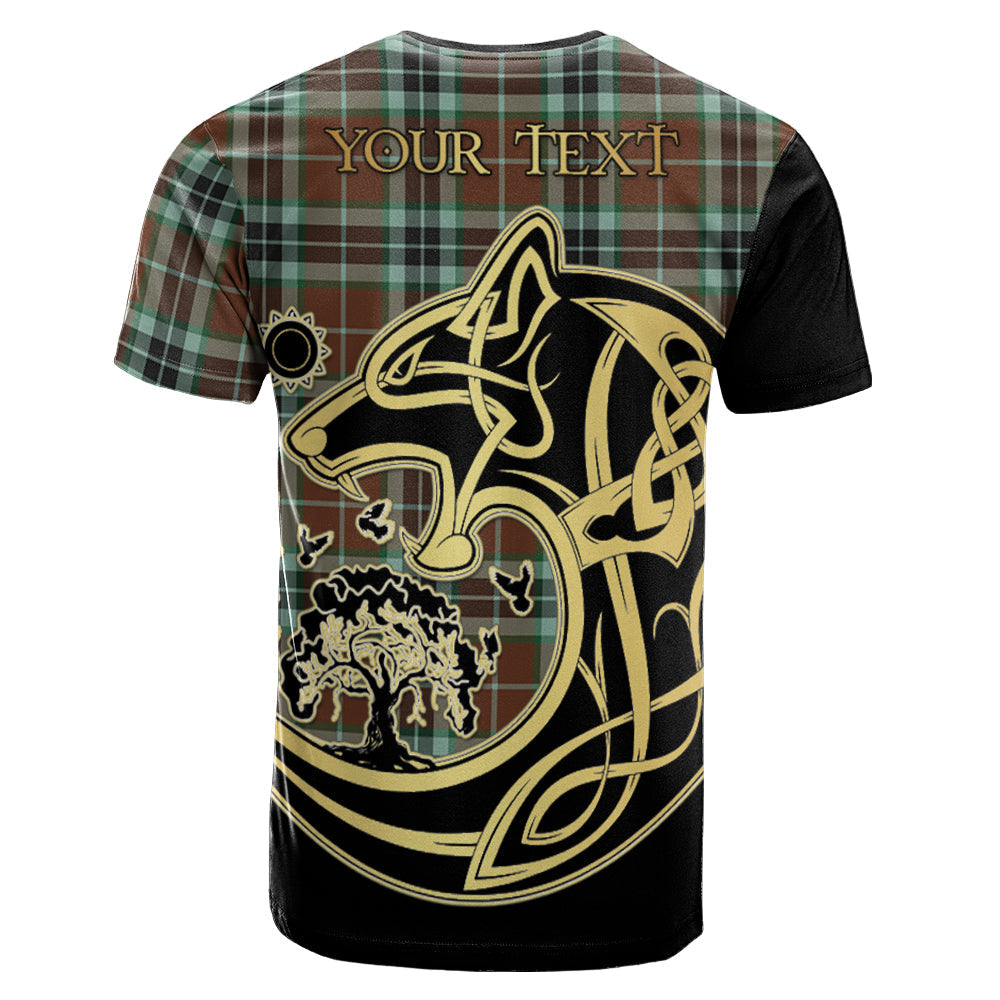 Printivon Thomson Hunting Modern Crest Celtic Wolf Tartan T Shirt Custom Your Text