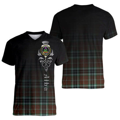 Printivon Thomson Hunting Modern Tartan Crest Alba Celtic T Shirt