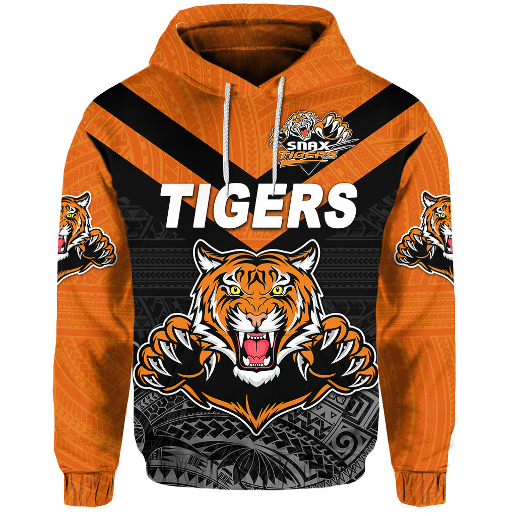 ( Personalised) Papua New Guinea Lae Snax Tigers Hoodie Rugby Original Style Black, Text And Number