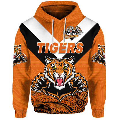 Papua New Guinea Lae Snax Tigers Hoodie Rugby Simple Style Orange