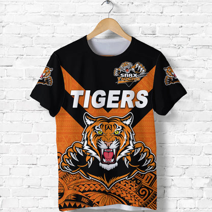Papua New Guinea Lae Snax Tigers T Shirt Rugby Original Style - Orange