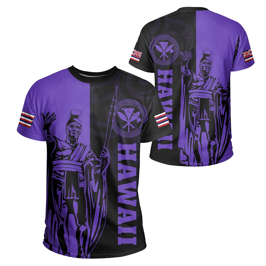 Hawaii King Polynesian T-Shirt - Lawla Style Purple - Ah