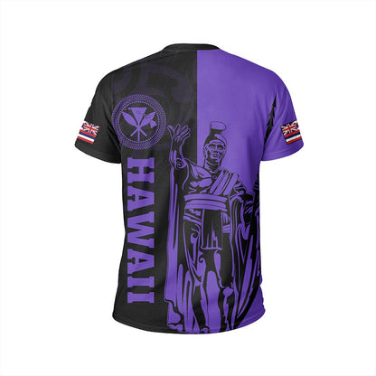 Hawaii King Polynesian T-Shirt - Lawla Style Purple - Ah