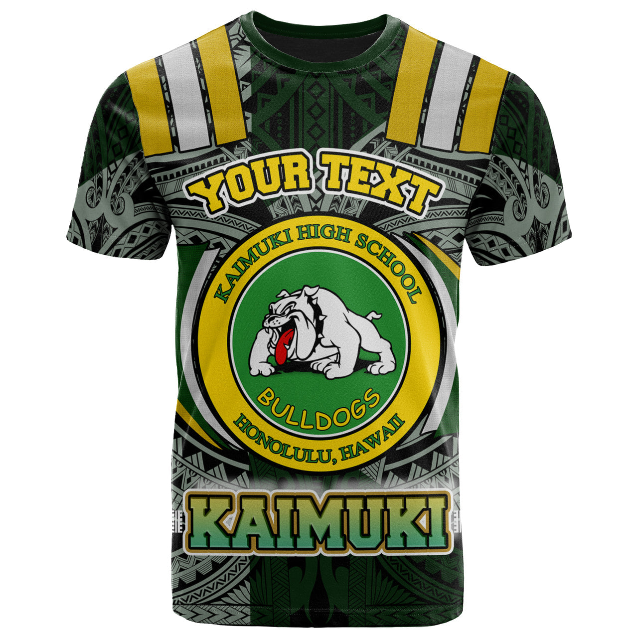 Hawaii Kaimuki High School T Shirt Custom Kaimuki High School Polynesian Pattern