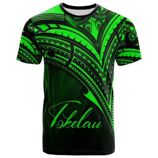 Tokelau T - Shirt - Green Color Cross Style