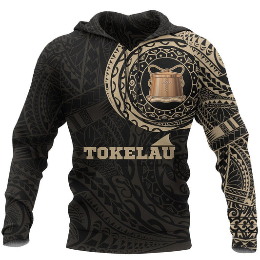 Tokelau Hoodie Tokelau Coat Of Arms Polynesian Tattoo Style A7