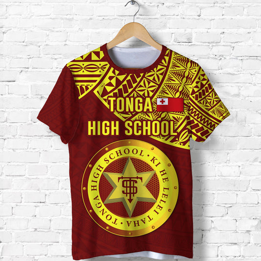 Tonga High School T Shirt Maroon And Gold Shirt