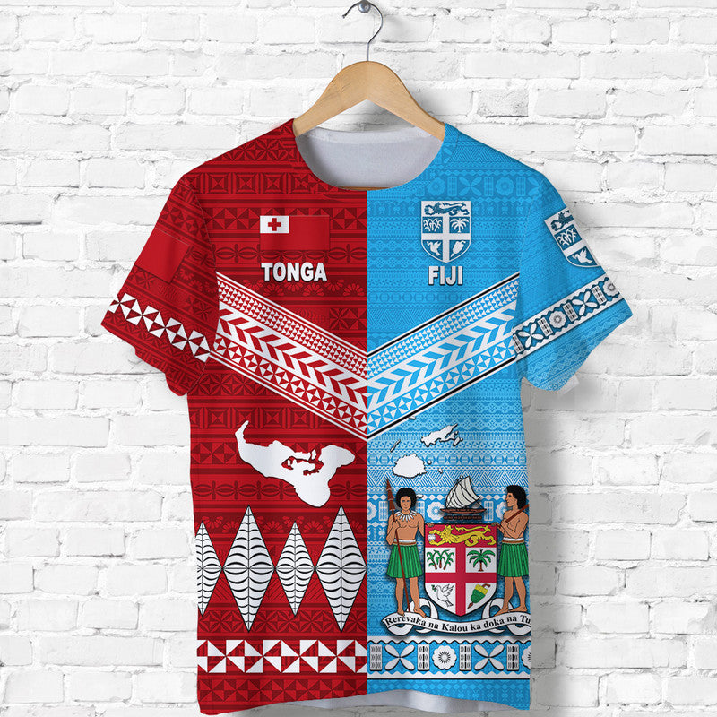 Tonga Ngatu And Fiji Tapa T Shirt Together