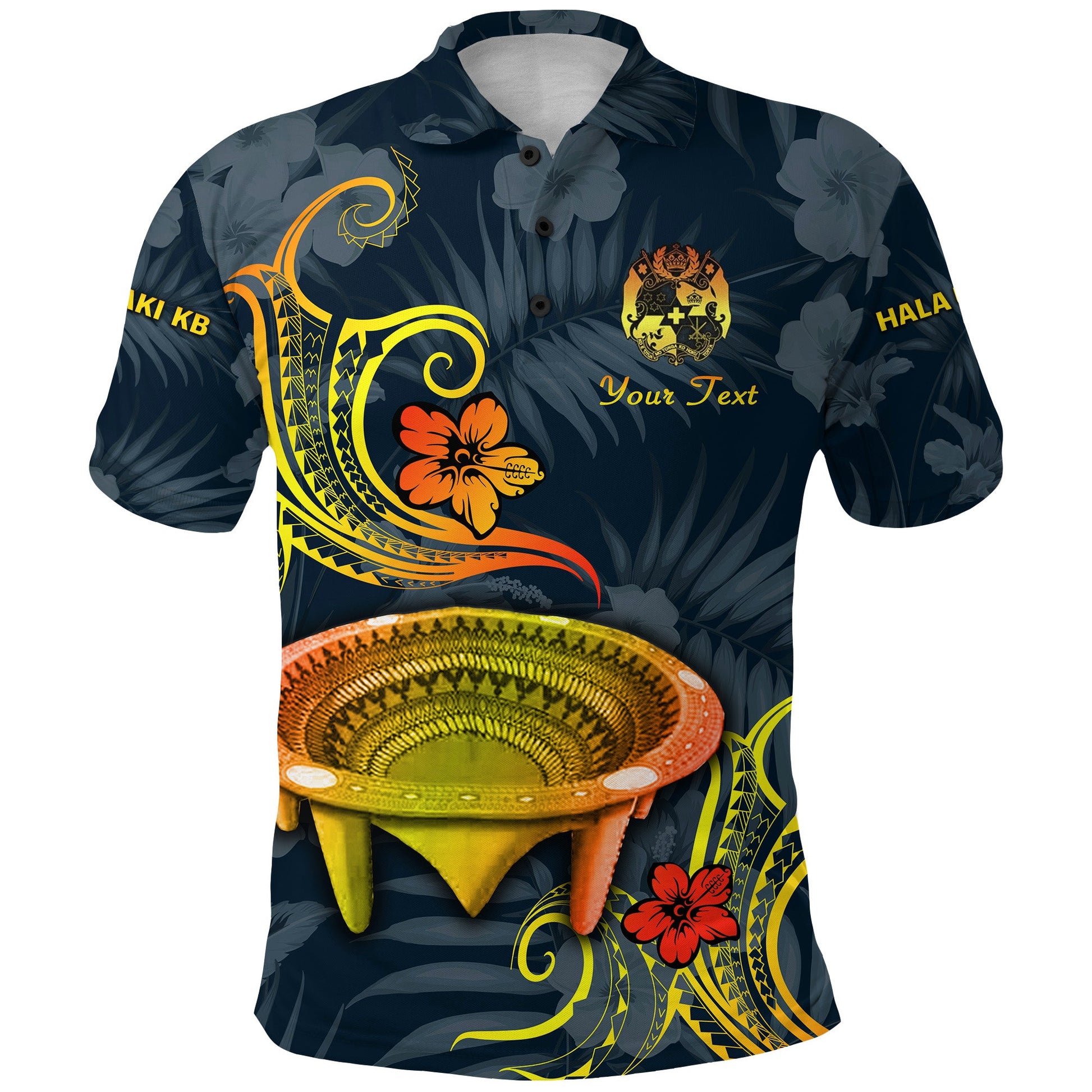 Personalized Tonga Hala Uluaki Kava Club Polo Shirt Tonga Kumete Kava