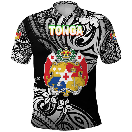 Mate Ma'a Tonga Rugby Polo Shirt Polynesian Unique Vibes - Black
