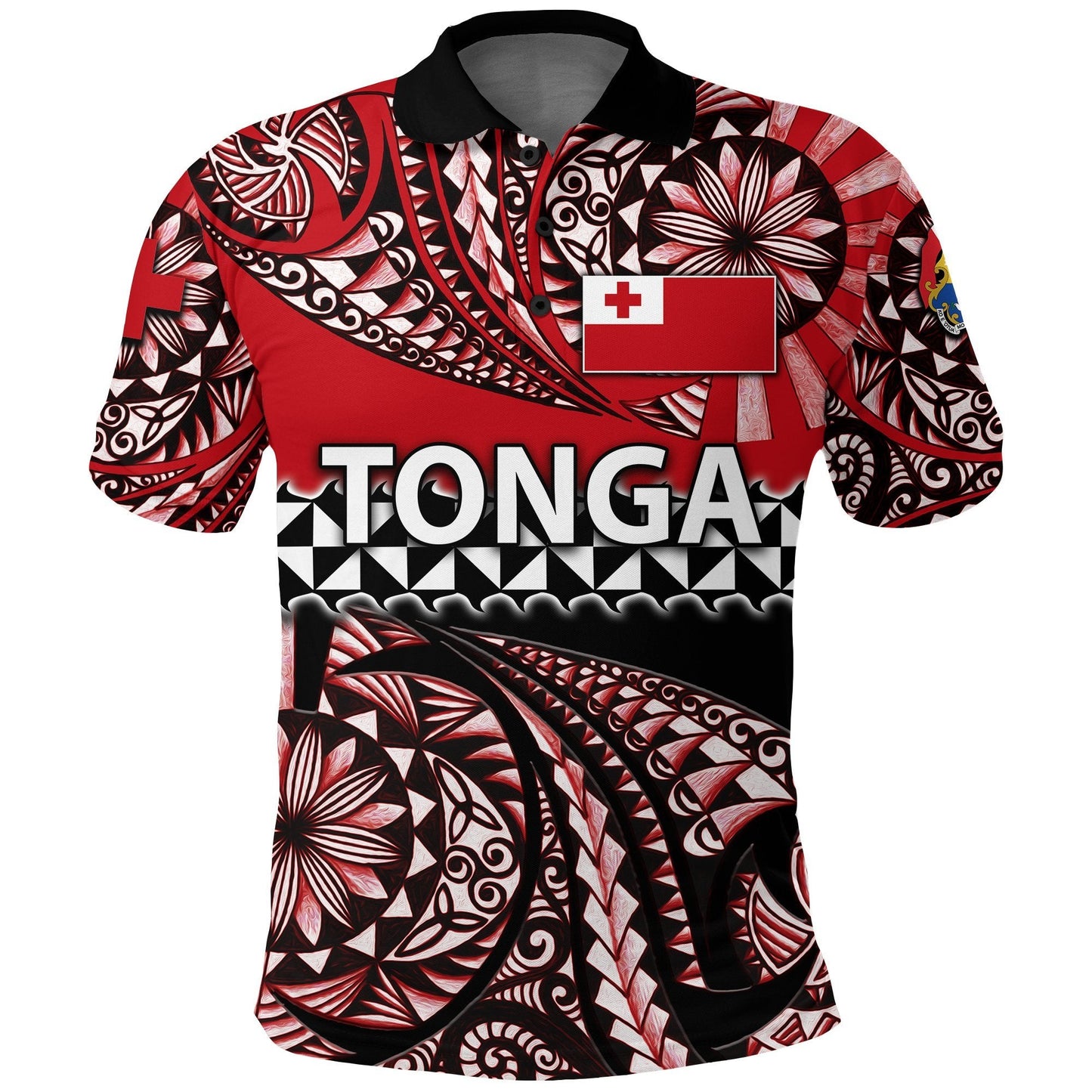 Tonga Polo Shirt Polynesian Tattoo Tongan Tapa