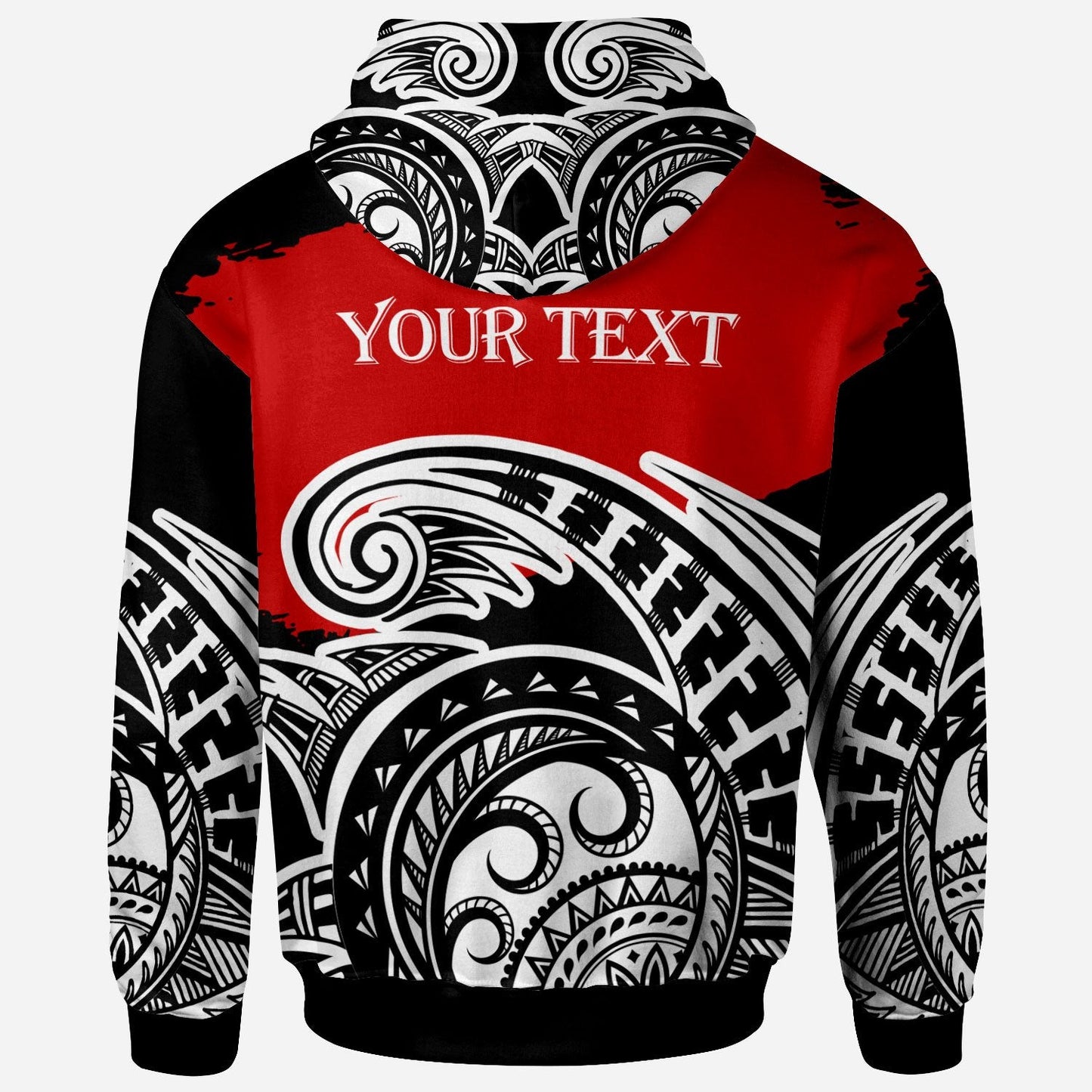 Tonga Hoodie Polynesian Ethnic Style With Round Black White Pattern Zip Hoodie