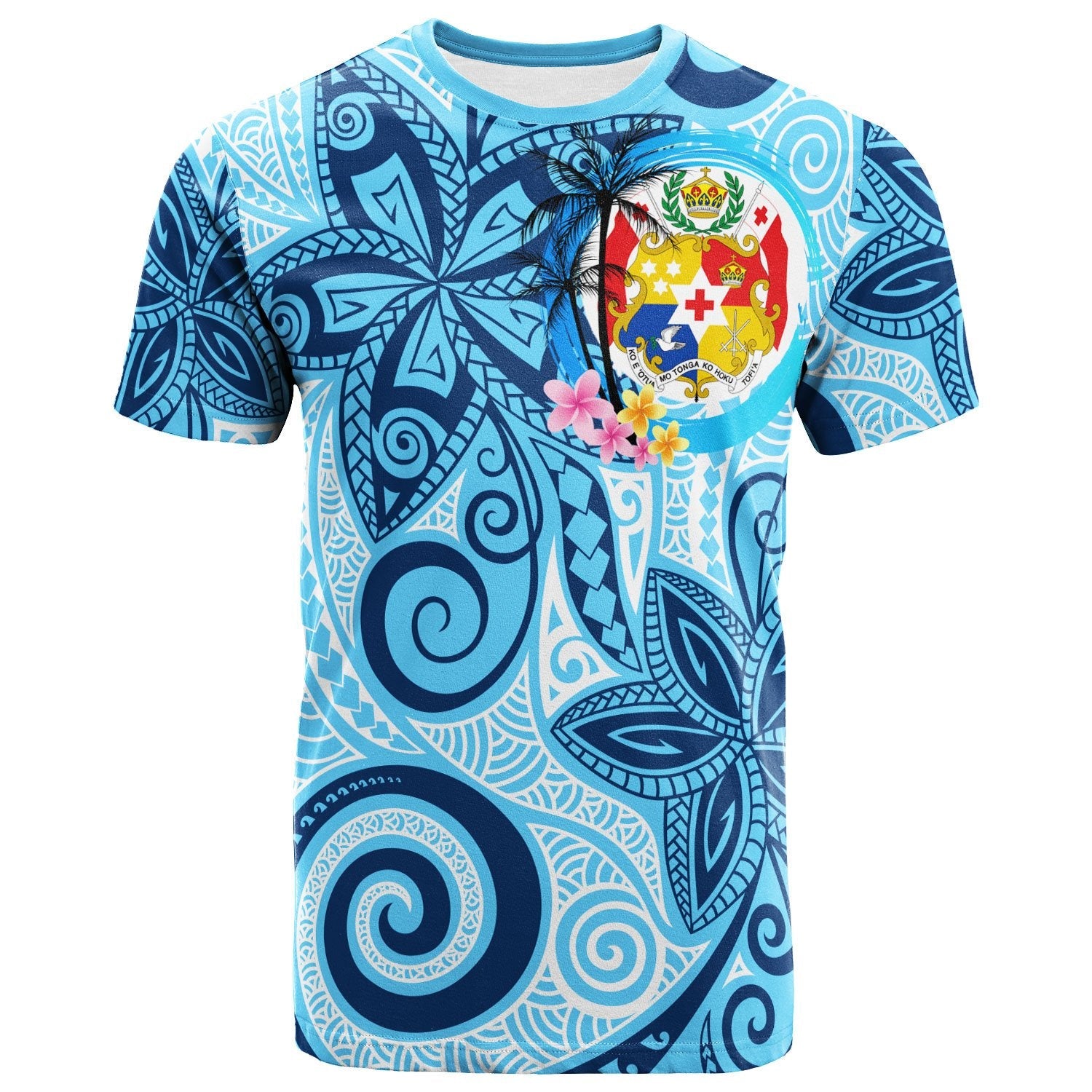 Tonga T - Shirt - Tribal Plumeria Pattern