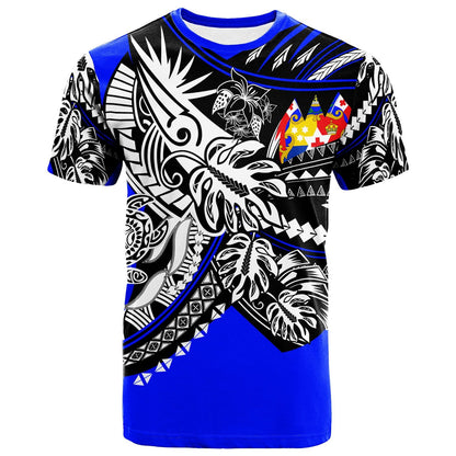 Tonga T - Shirt - Tribal Jungle Blue Pattern