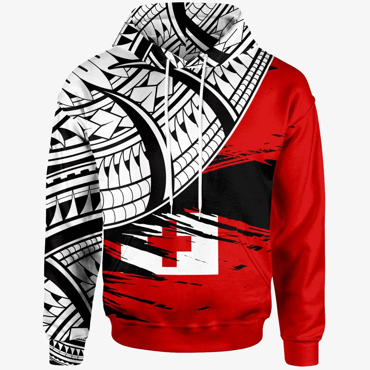 Tonga Hoodie Tonga Flag Style With Claw Pattern All Over Print