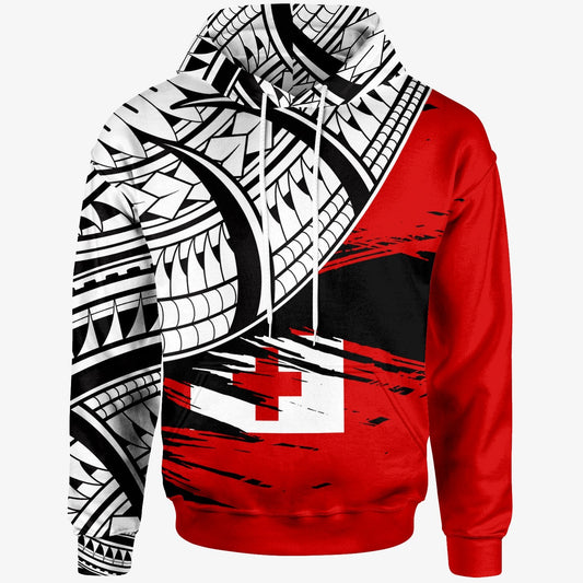 Tonga Hoodie Tonga Flag Style With Claw Pattern All Over Print