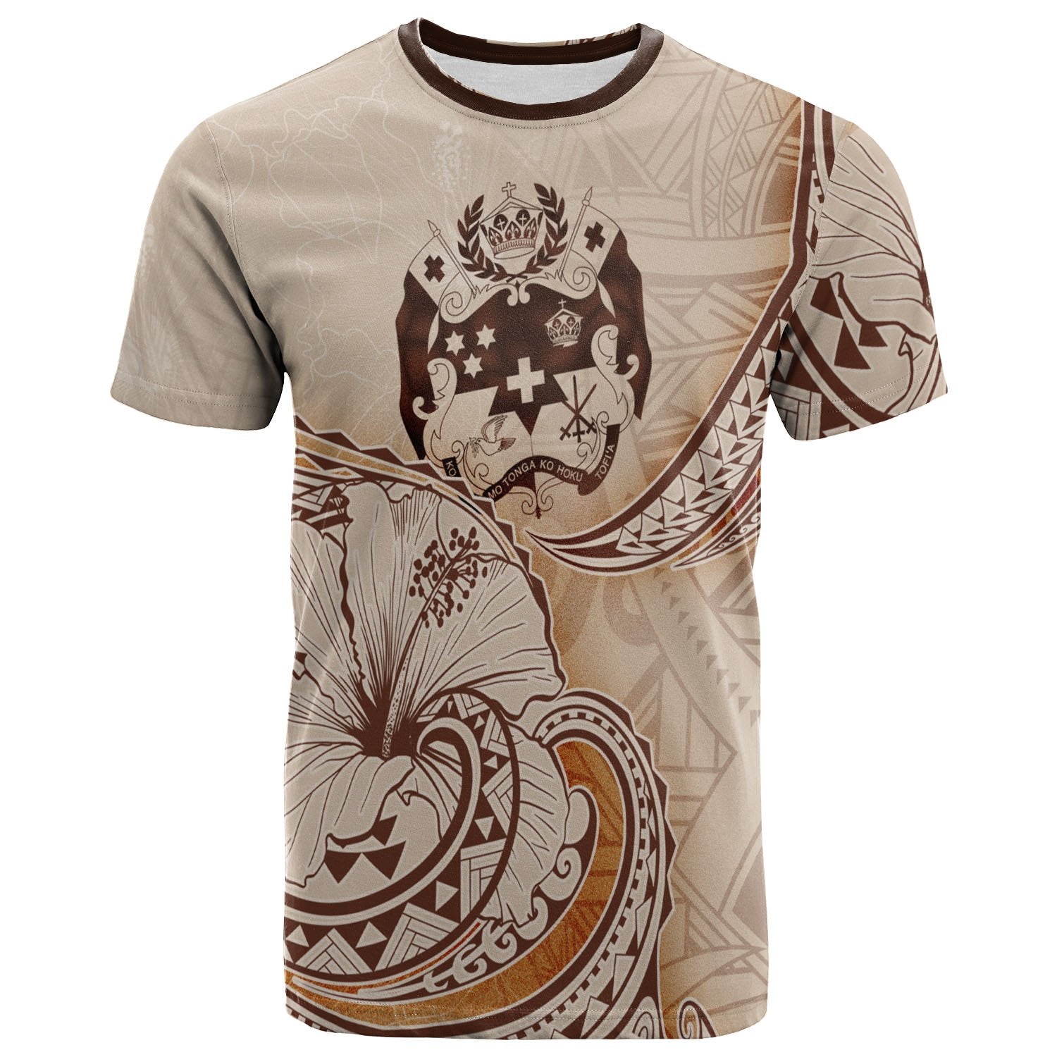 Tonga T - Shirt - Hibiscus Flowers Vintage Style