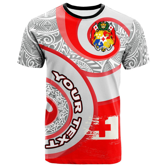 Tonga Polynesian T - Shirt - Spirit Style Gray Red Color