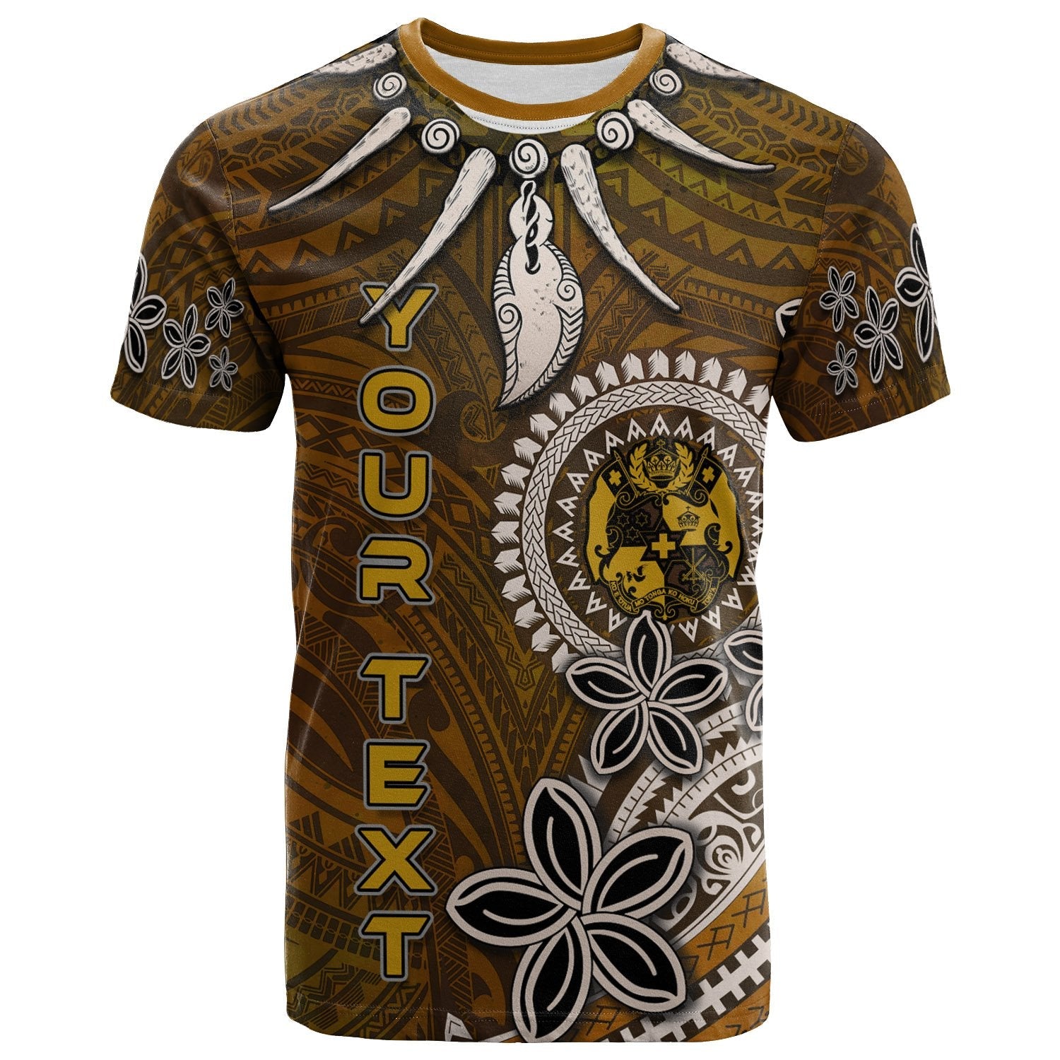 Tonga Custom Personalised T - Shirt - Polynesian Boar Tusk