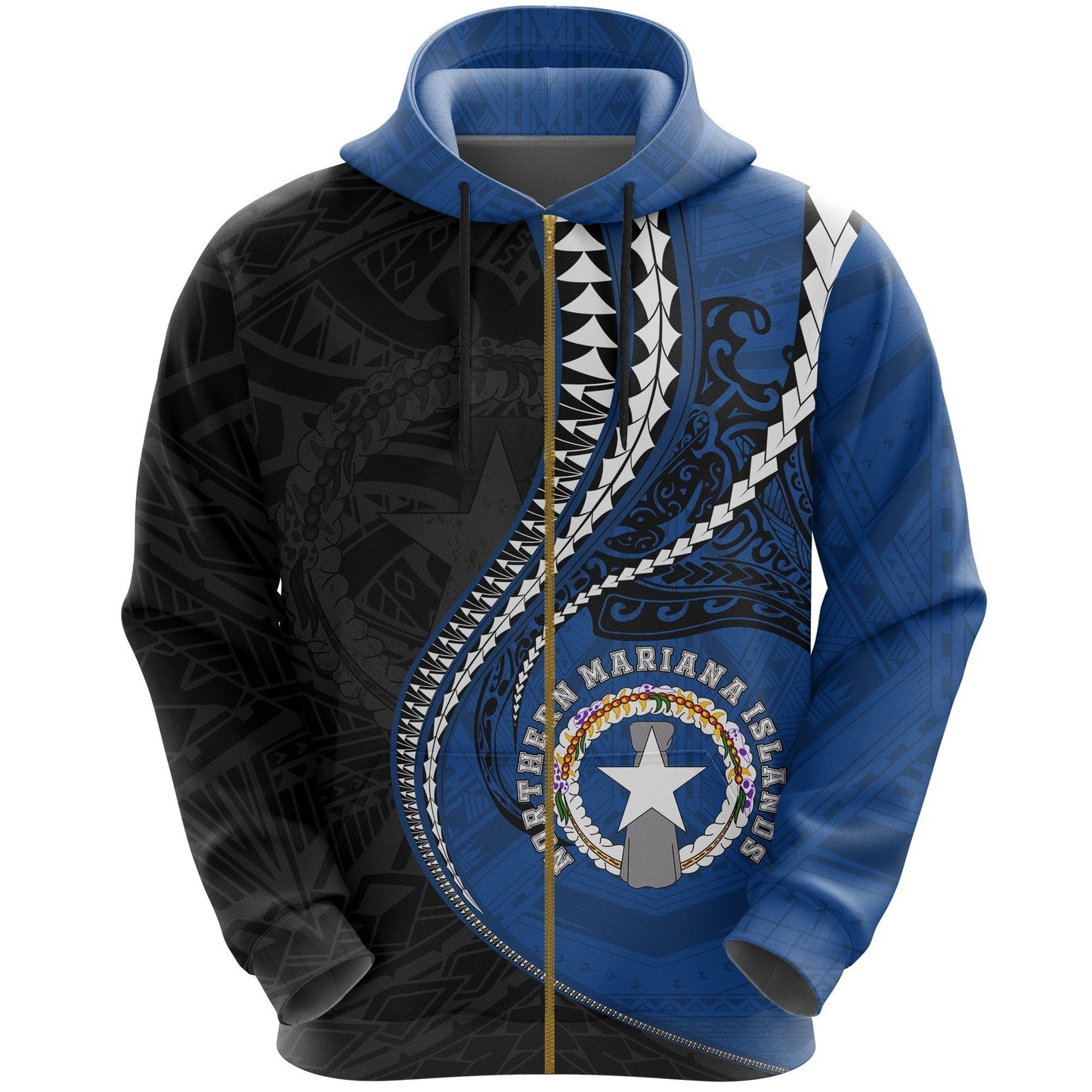 Northern Mariana Islands Hoodie Kanaloa Tatau Gen MP Zip