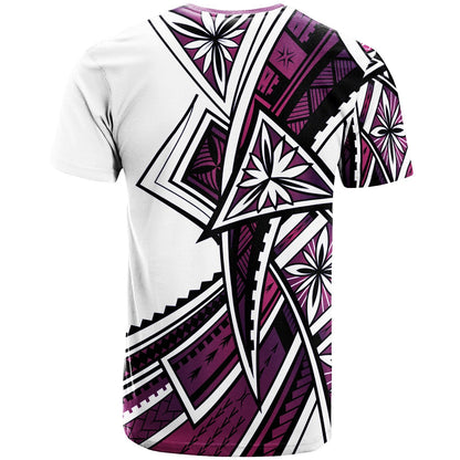 Yap T-Shirt Tribal Flower Special Pattern Purple Color