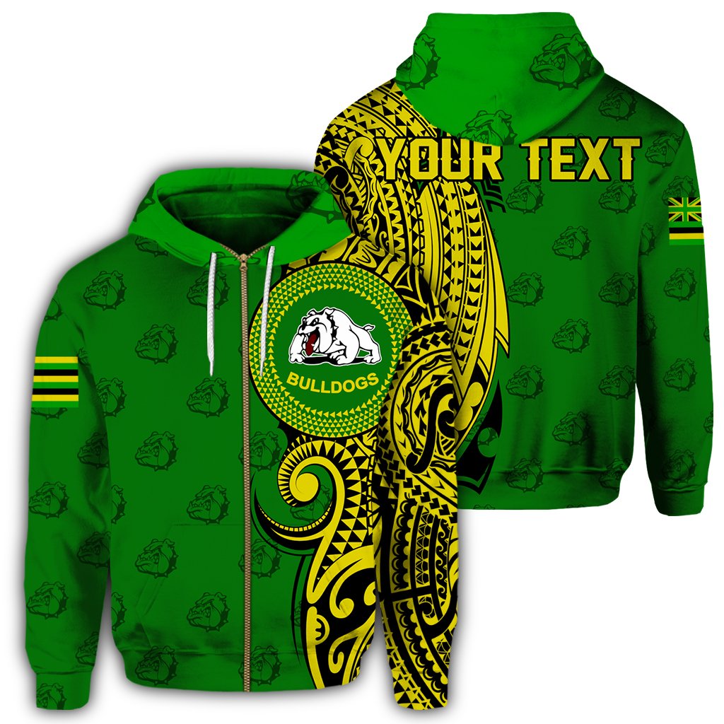 Personalized Hawaii Hoodie Kaimuki High Tribal Kakau Zip Hoodie AH