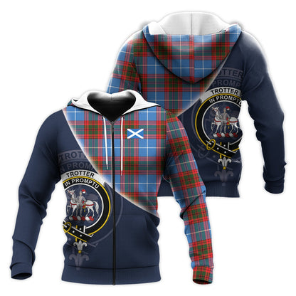 Printivon Trotter Tartan Scottish Crest Hoodie