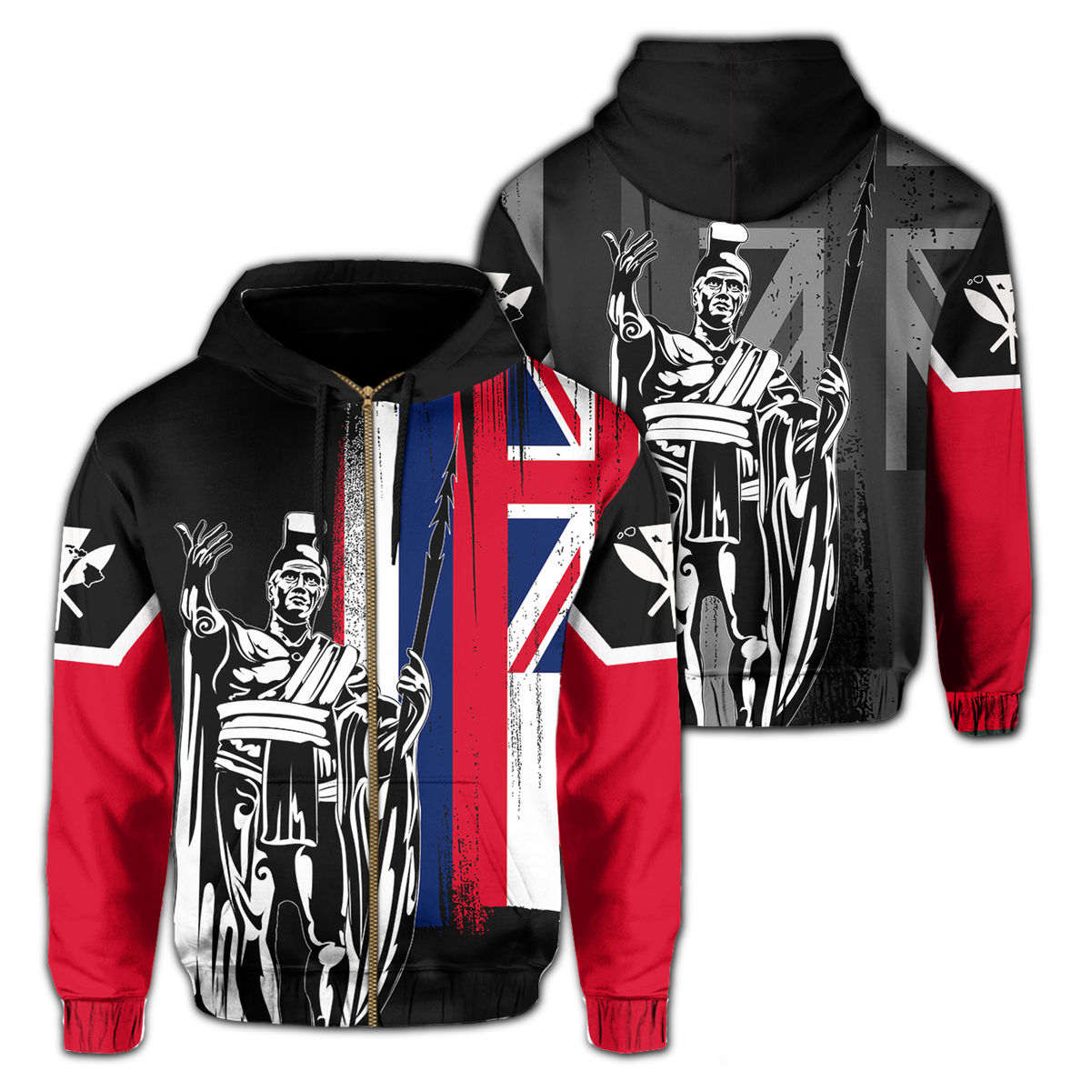 Hawaii King Flag (Zip up) Hoodie